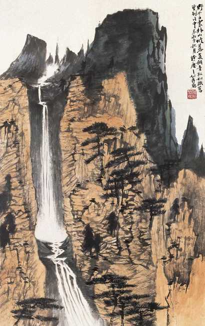何加林 山水 镜心